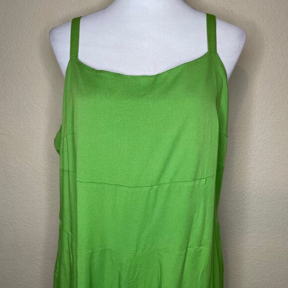 Torrid Emerald Green Wide Leg Jumpsuit Tie Back Plus Size Holiday 20/22 Comfy - Picture 6 of 16